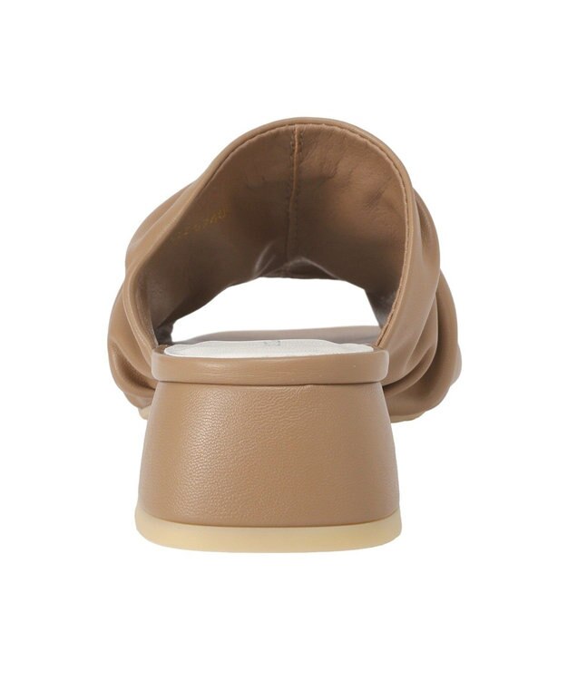 earth music&ecology ソフトギャザーミュール Gray Beige