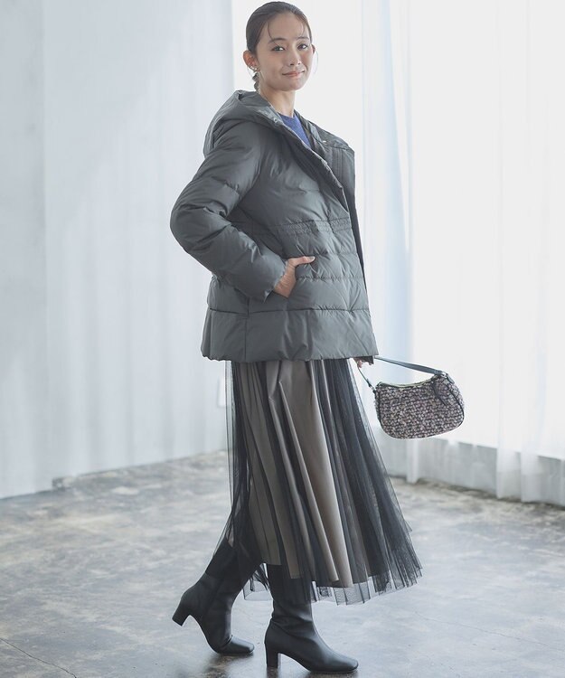 組曲 【洗える】パフィダウンジャケット カーキ系