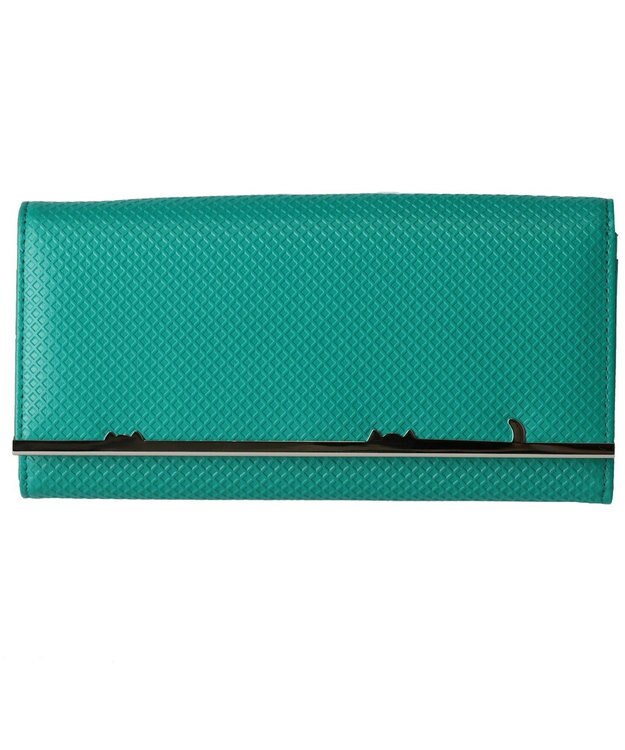 tsumori chisato CARRY クロスエンボス 長財布 グリーン