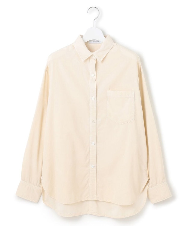 23区 【見上愛さん着用/Oggi11月号掲載】コットン コーデュロイ シャツ ホワイト系