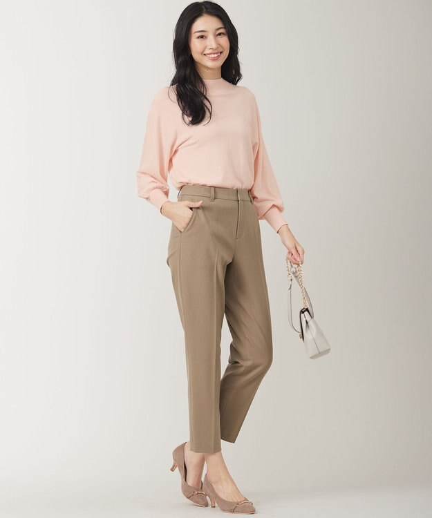 ANY SIS S 【洗える】カシミヤブレンドパフ袖 ニット ペールピンク