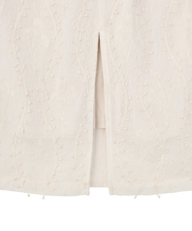 Green Parks ３Ｄレース刺しゅうスカート Ecru