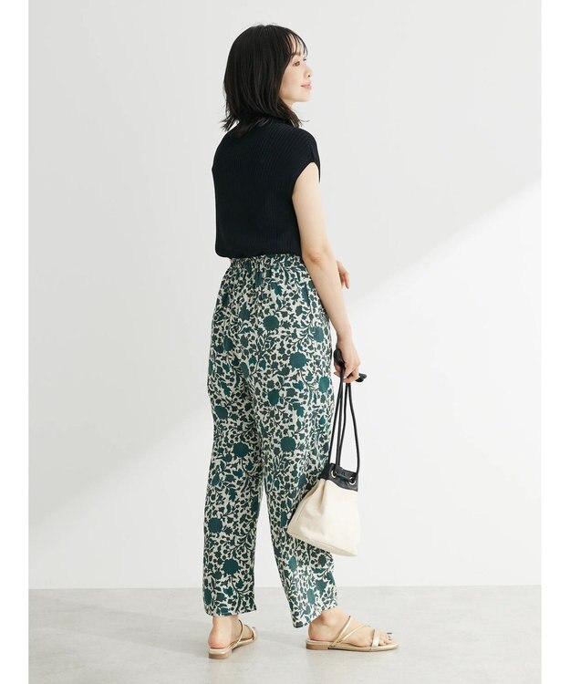 Green Parks ・Ｐｅｔｉｔ　Ｆｌｅｕｒ　フレンチスリーブリブニット Black