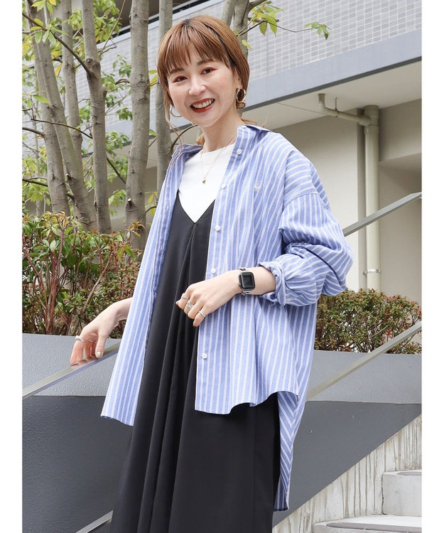 AMERICAN HOLIC ドロップショルダーＢＩＧシャツ／Ｂ．ＨＰＯＬＯＣＬＵＢ Blue