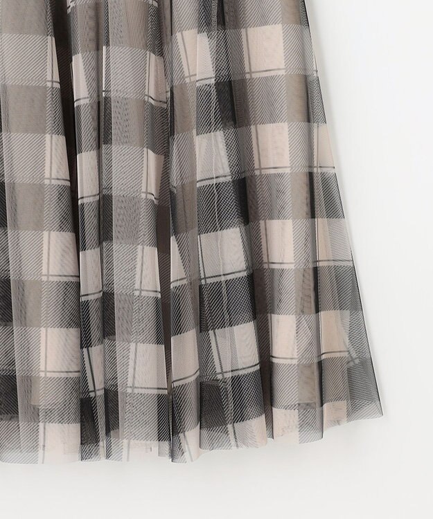 ANY SIS 【美人百花7月号掲載】2WAYチェックチュールリバーシブル スカート アイボリー系