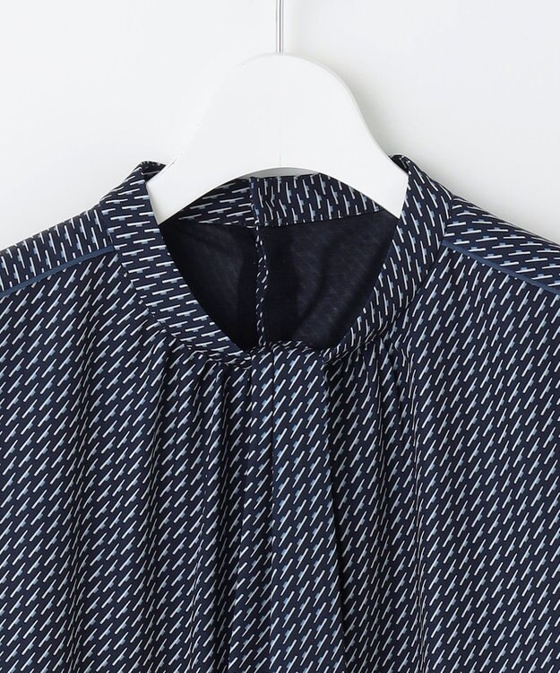 J.PRESS LADIES 幾何プリント モックネック カットソー ネイビー系5