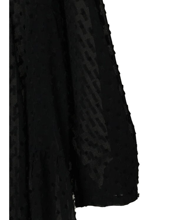 Green Parks アシメティアードブラウス Black