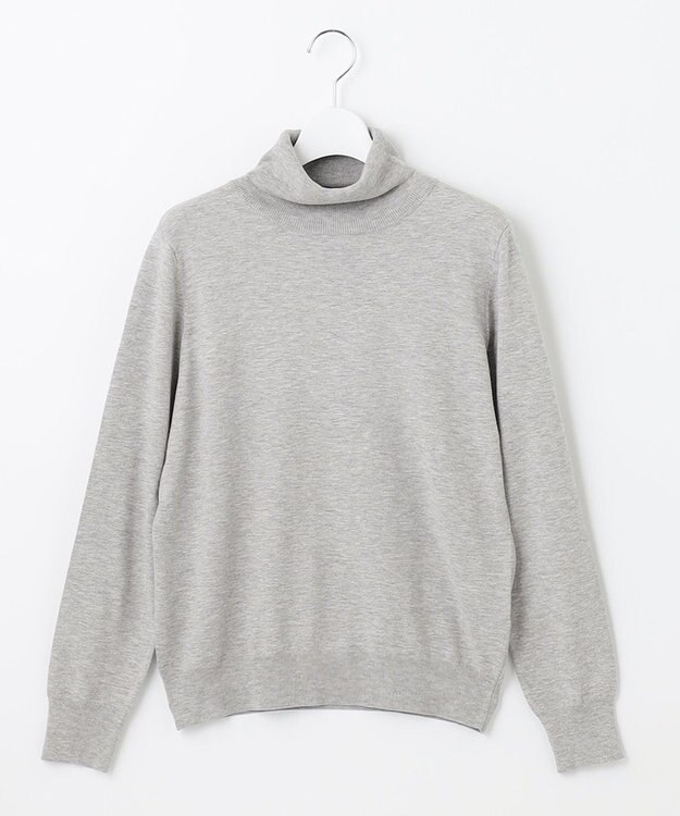J.PRESS LADIES L 【洗える】PRINCE タートルネック ニット ライトグレー系