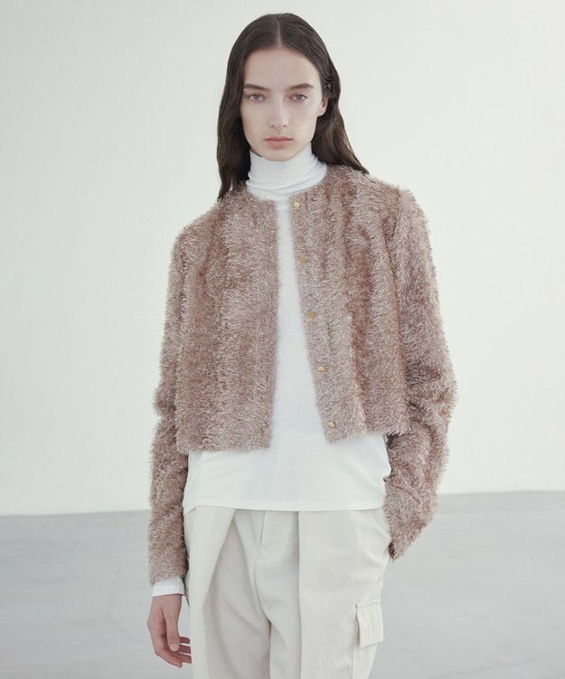 BEIGE， 【GISELe 4月号掲載】KOCHIA / ファージャカードクルーネックブラウス Beige