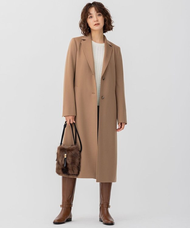 23区 L 【CLASSY.12月号掲載】ロロピアーナ スーパー ウール チェスターコート キャメル系