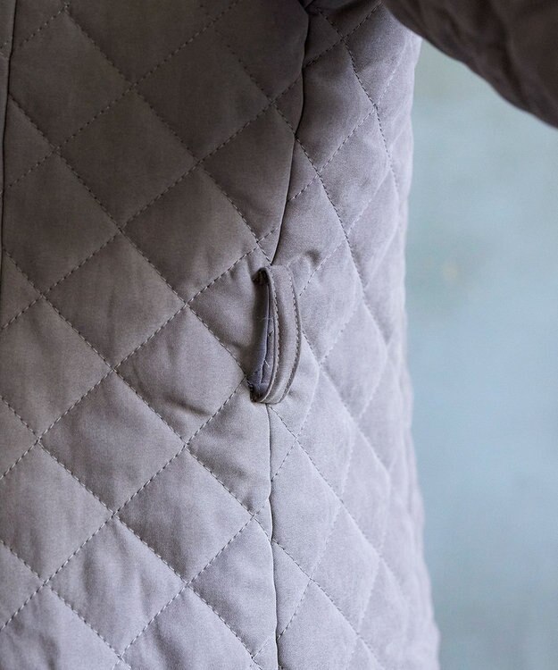 Tiaclasse ピーチスキン2wayキルティングロングコート モカ