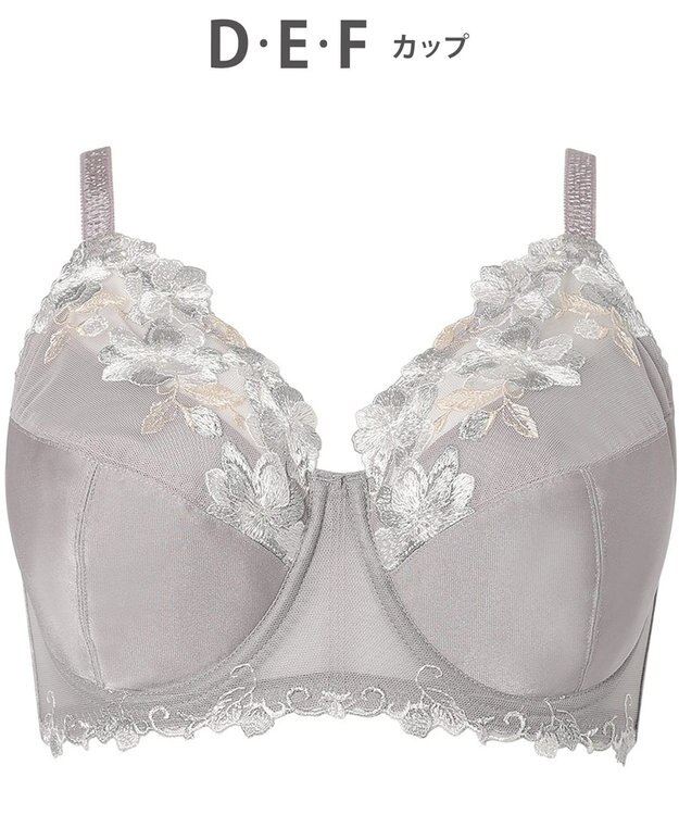 Wing ブラジャー Wing Lesiage 安定感のあるつけごこち 綿混素材(肌側) 【5010シリーズ】 フルカップブラ Hカップまで対応 大きいサイズ PB5010 ウイング／ワコール グレー