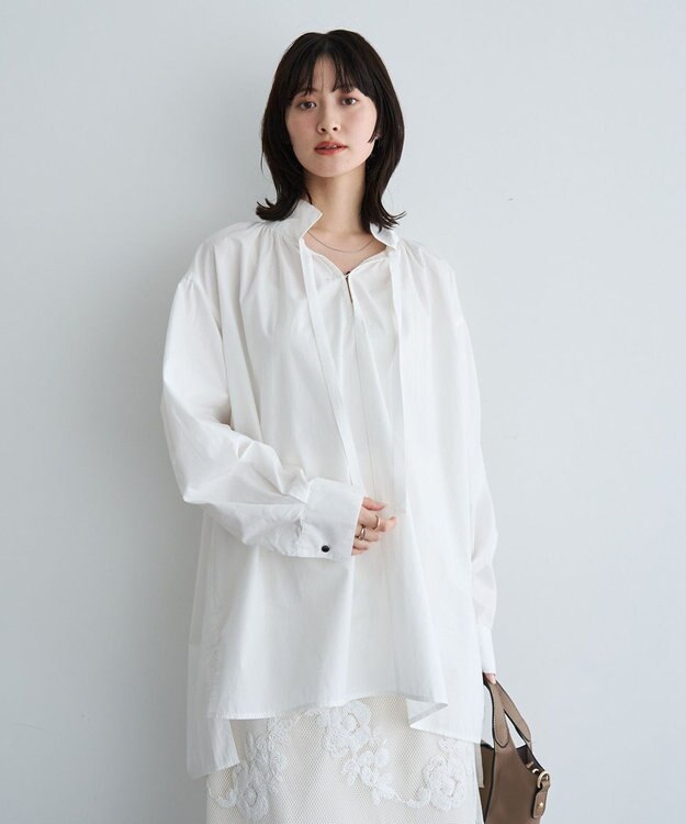 YECCA VECCA タイプライタースキッパーオーバーシャツ Off White