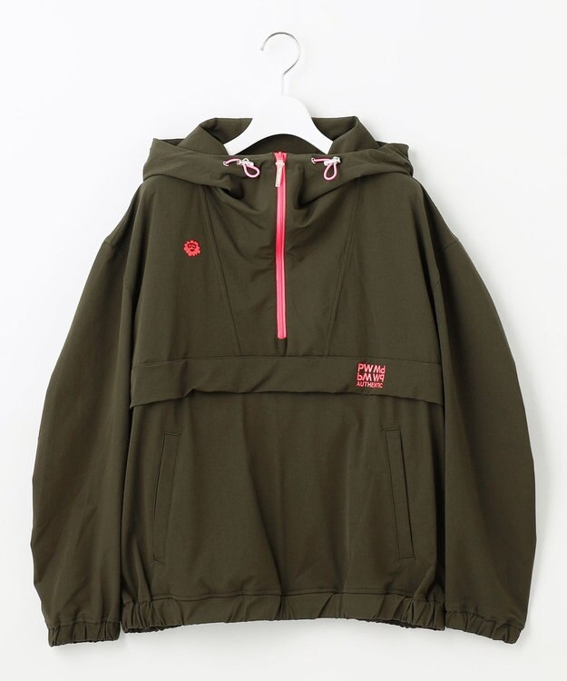 PW CIRCULUS 【 伸縮性あり 】【WOMEN】シャーリングアノラック ブルゾン カーキ系