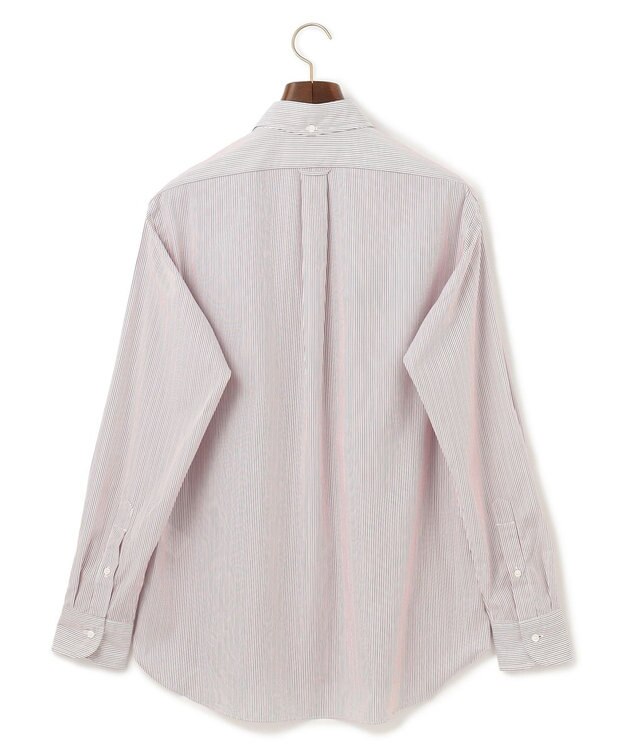 J.PRESS MEN ポプリンマルチストライプ ボタンダウンシャツ ワイン系1