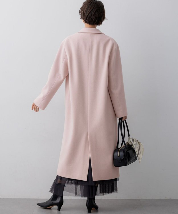 23区 【WEB&一部店舗限定】ウールモッサ チェスターコート ライトピンク系