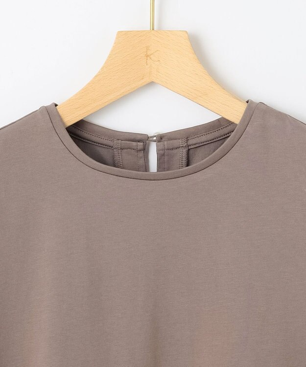 組曲 S 華感フレア カットソー モカグレー系