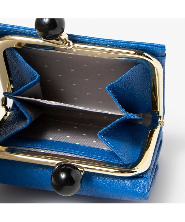 UNBILLION ペルケ perche / アクリル玉三つ折りミニサイフ ブルードット