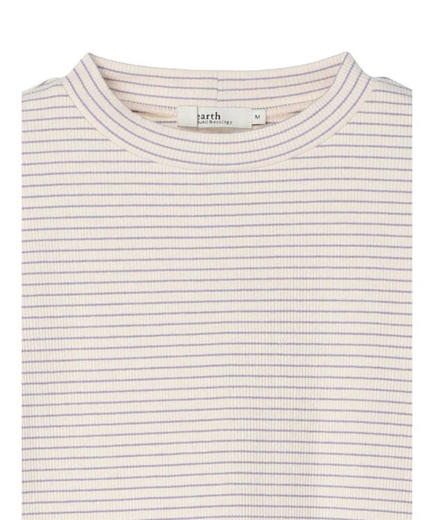 earth music&ecology マイクロボーダーリブプルオーバー Cream