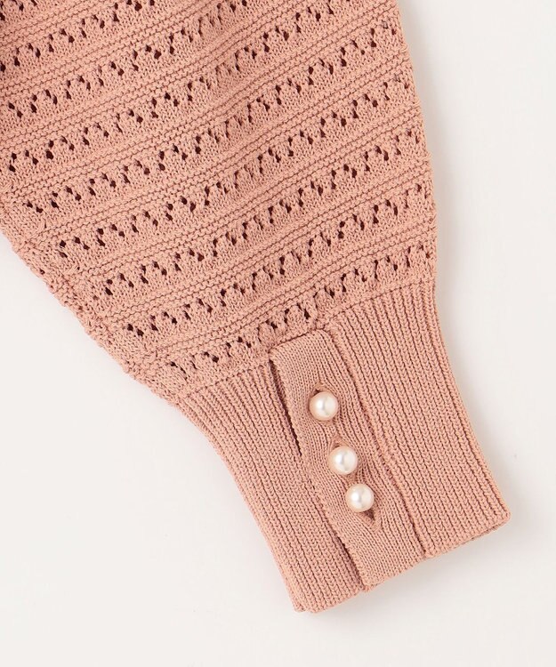 組曲 L 編地切替ドルマンプルオーバー ニット アプリコットブラウン系