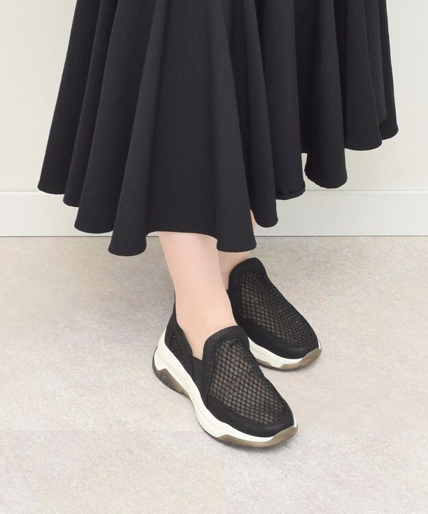 Bridget Birkin 【Bridget Birkin】ラインストーンメッシュスニーカー ブラック雑材