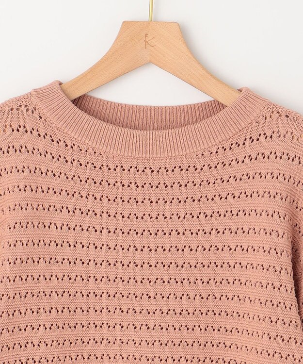 組曲 編地切替ドルマンプルオーバー ニット アプリコットブラウン系