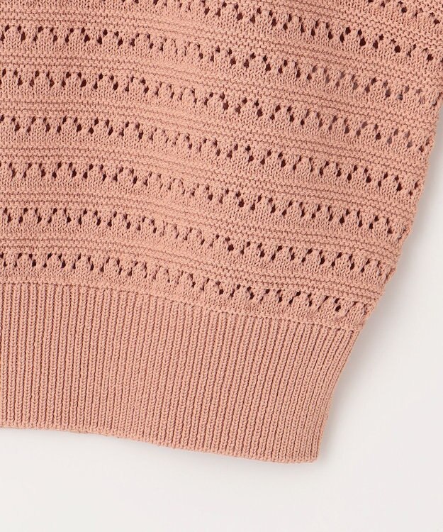 組曲 L 編地切替ドルマンプルオーバー ニット アプリコットブラウン系