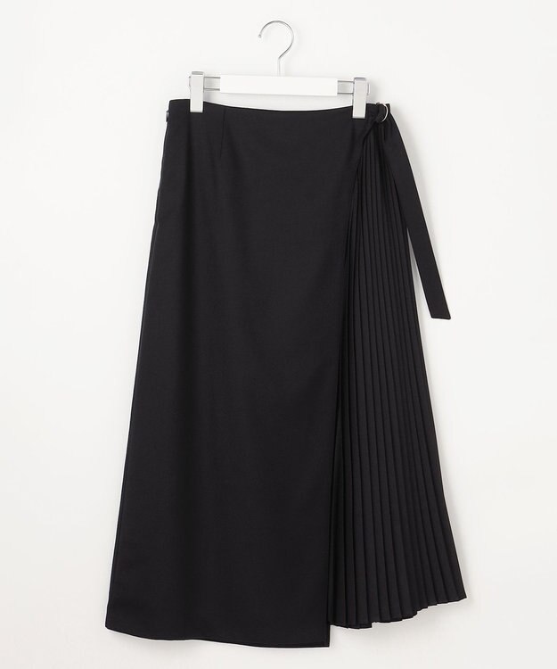 23区 【GOLD LABEL】TWシアーコンビ ラップスカート ブラック系