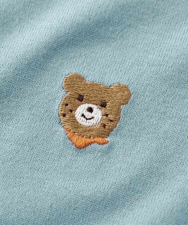 MIKI HOUSE HOT BISCUITS 【70-120cm】【Everyday Series】ワンポイント 長袖Tシャツ ストームブルー