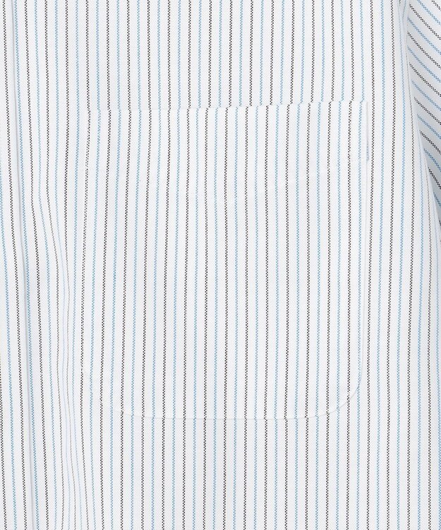 J.PRESS MEN 【PREMIUM PLEATS / 形態安定】ターコイズストライプ 半袖シャツ / B.D. ターコイズブルー系1