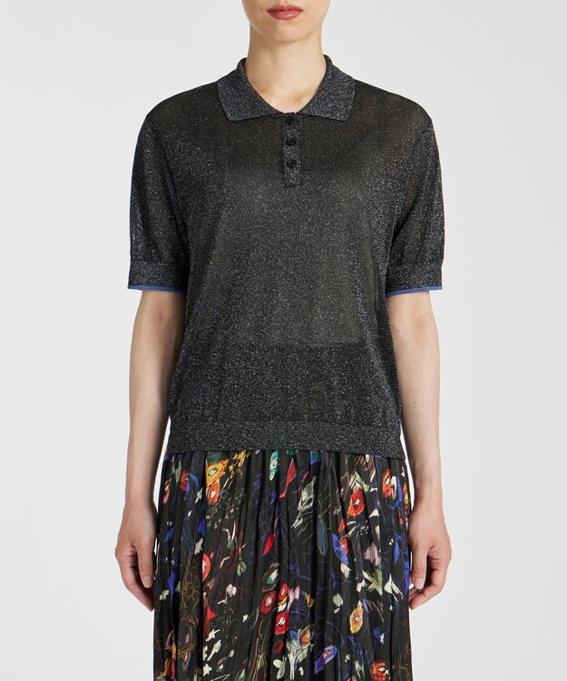 Paul Smith 【洗える】 ルレックス ニットポロシャツ ブラック