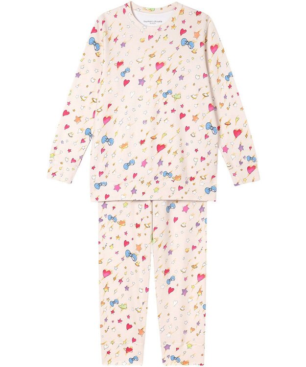 tsumori chisato SLEEP ツモリチサト パジャマ 綿100%(本体) あったか 長袖 長ズボン レディース UDW401 /ワコール ベージュ