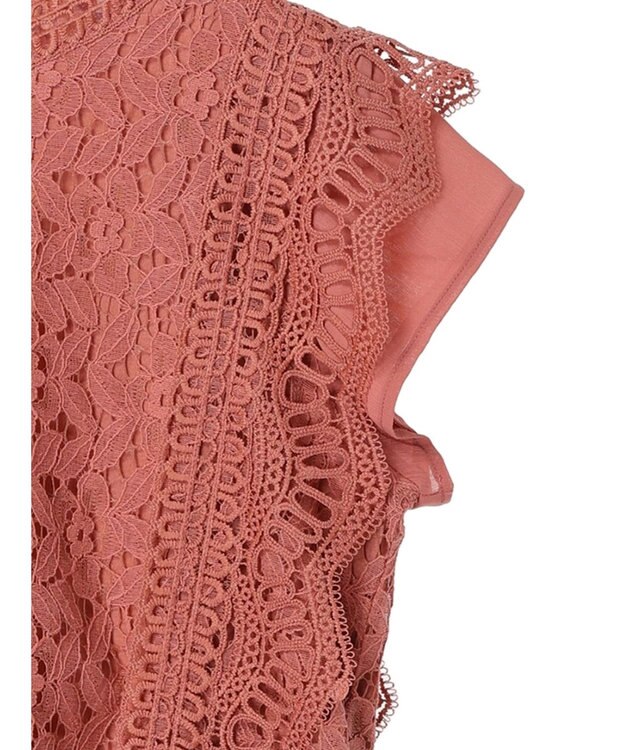 Green Parks ・Ｐｅｔｉｔ　Ｆｌｅｕｒ　フレンチレーシ－ブラウス Pink