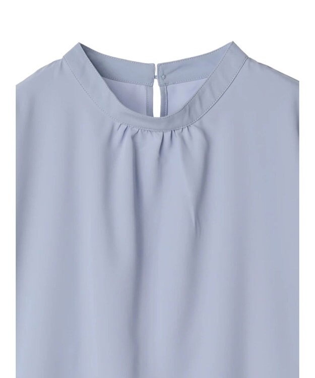 earth music&ecology ラッフル７分袖ブラウス Sax