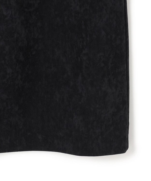 ICB 【洗える】ストレッチスエード ナロースカート ブラック系