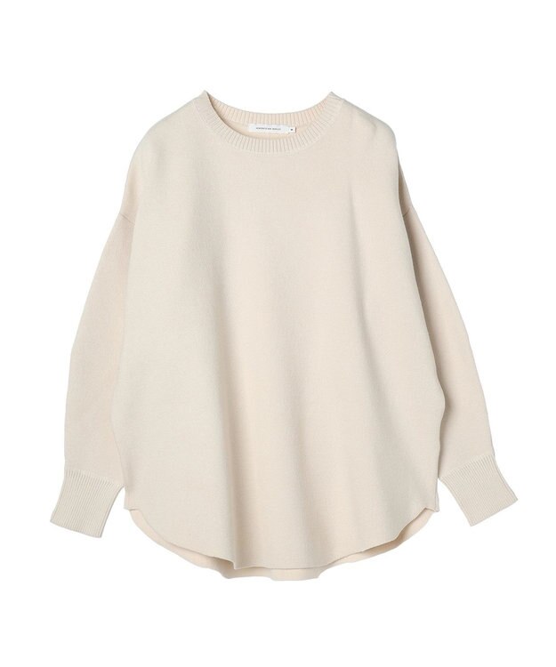 AMERICAN HOLIC ラウンドスウェットライクニットプルオーバー Ivory