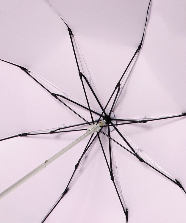 MOONBAT 【ランバン オン ブルー（LANVIN en Bleu）】晴雨兼用折りたたみ日傘　ビジュー付きオーガンジーフリル ライトパープル