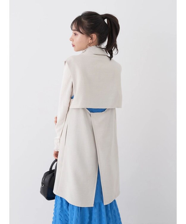 earth music&ecology バックデザインジレ Beige