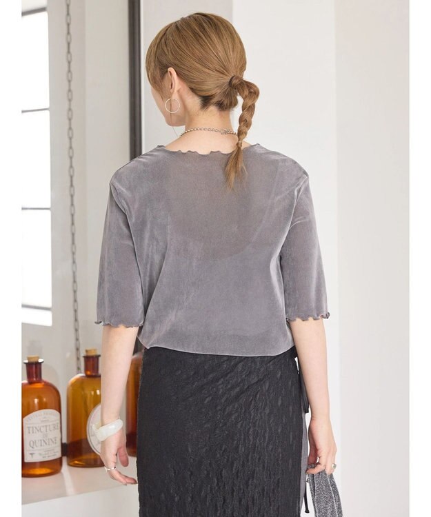 AMERICAN HOLIC シアーベロアＴシャツ Gray