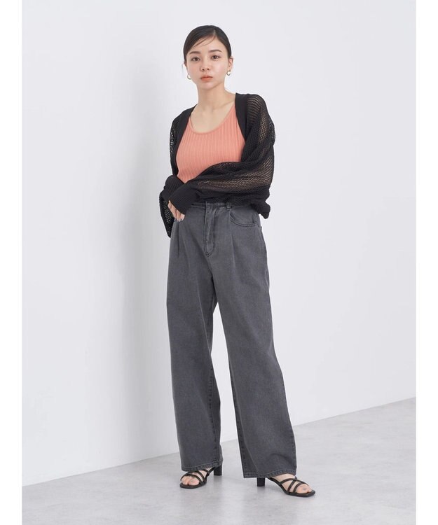 earth music&ecology メッシュボレロ Black