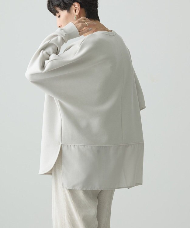 AMERICAN HOLIC ドルマン異素材ポンチプルオーバー Light Gray