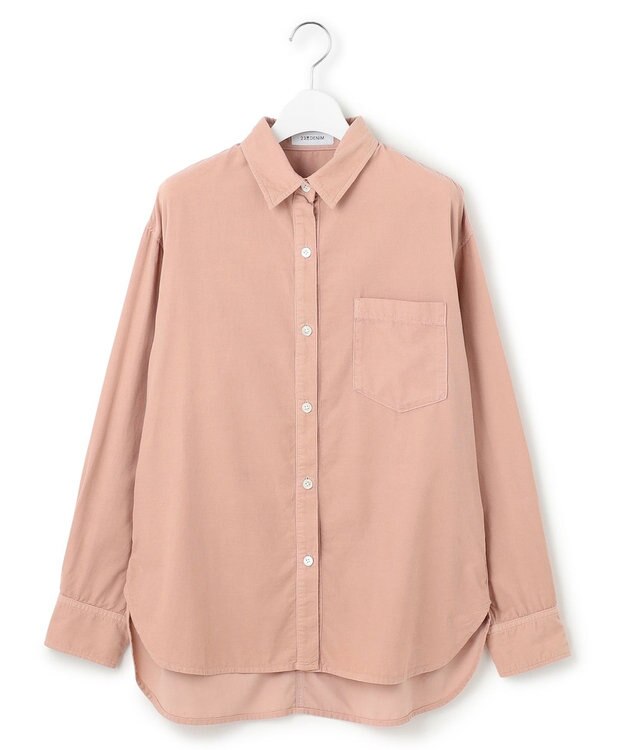 23区 【見上愛さん着用/Oggi11月号掲載】コットン コーデュロイ シャツ ピンク系