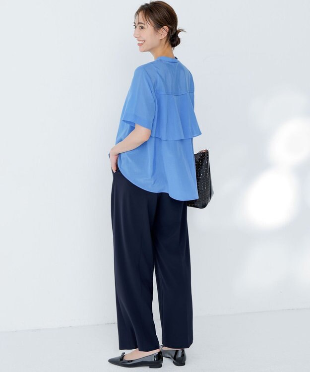 組曲 【晴雨兼用】ポインテッドリボンパンプス ブラック系