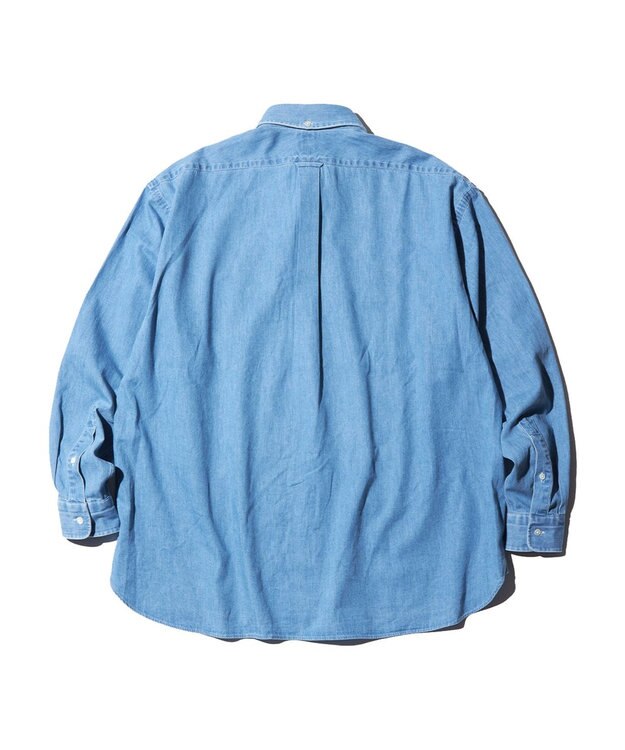 J.PRESS MEN 【J.PRESS ORIGINALS】GRFFITI DENIM B.D. SHIRT / BAGGY FIT ブルー系