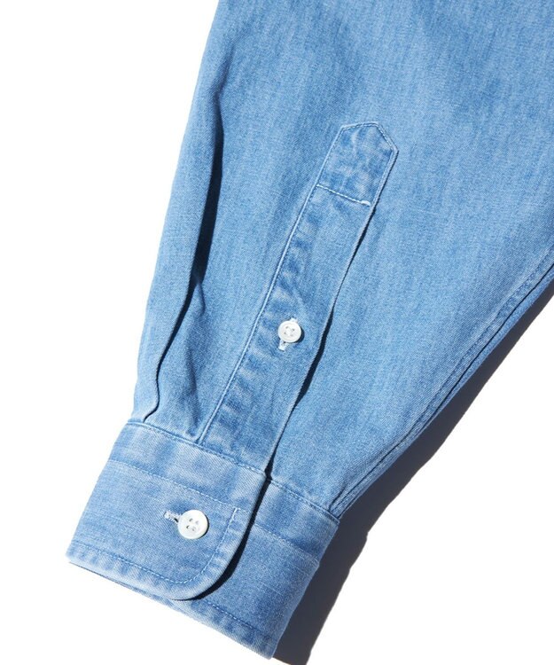 J.PRESS MEN 【J.PRESS ORIGINALS】GRFFITI DENIM B.D. SHIRT / BAGGY FIT ブルー系