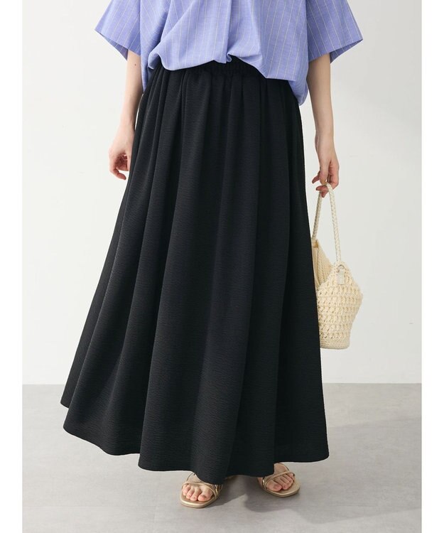 Green Parks ・ＳＵＧＡＲ　ＳＰＯＯＮ　ギャザーフレアスカート Black