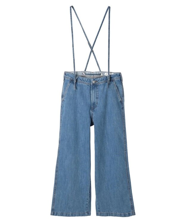 CRAFT STANDARD BOUTIQUE ２ｗａｙサロペットデニムパンツ Light Indigo