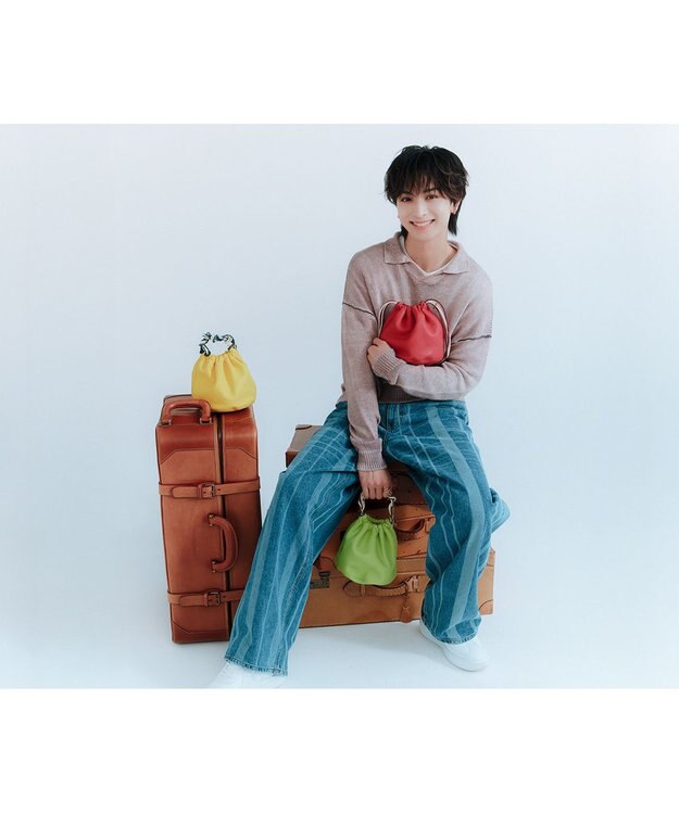 genten フルーツマーケット サステナブル巾着 キイロ