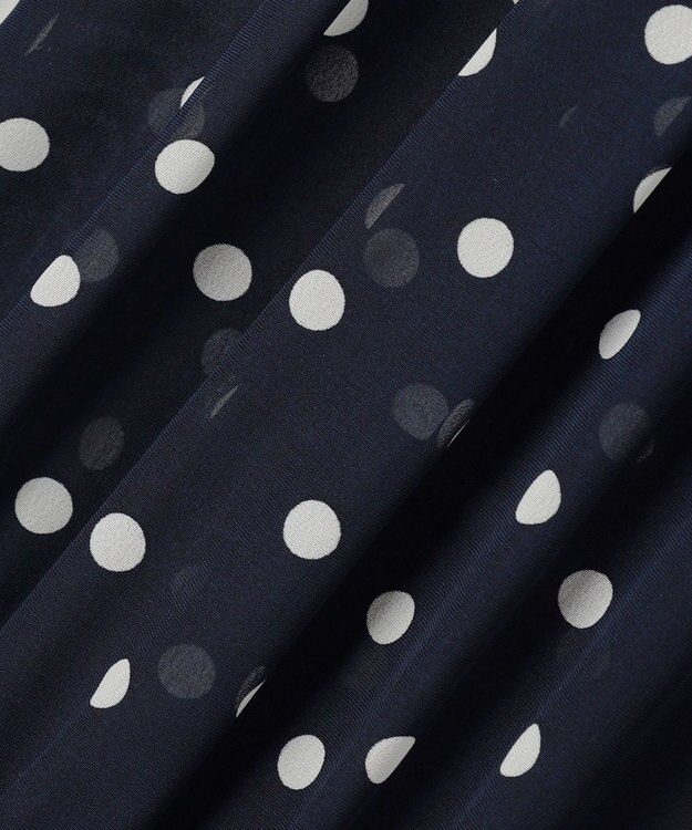 組曲 L 【前後着用可】シフォンオーガンプリント ボウタイワンピース ネイビーベース系5