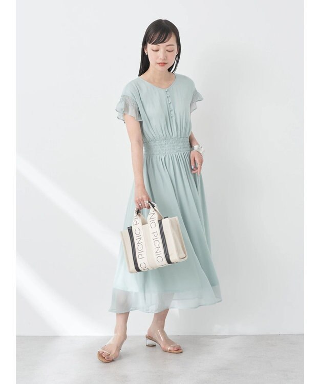 earth music&ecology シャーリングワンピース Black